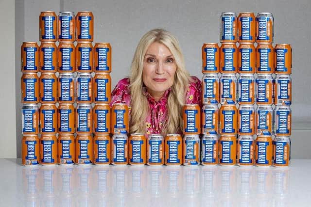 Carole Lamond, 57, drank 20 cans of Irn Bru a day for 20 years before being hypnotised. Picture, SWNS