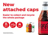 Coca-Cola is moving to attached caps across its entire drinks range in an effort to boost recycling and prevent litter. The move by Coca-Cola Great Britain, which it said is a first for a major soft drinks company, aims to make it easier for consumers to recycle the entire package.