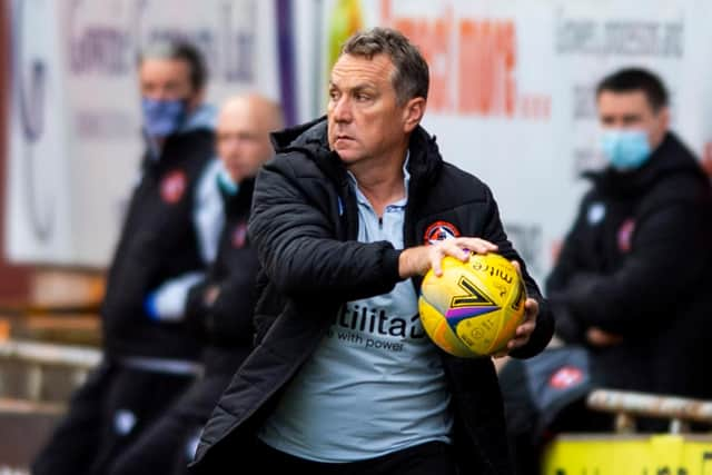 Dundee Utd manager Micky Mellon during a Betfred Cup match between Dundee United and Peterhead at Tannadice Park on October 10, 2020. (Photo by Mark Scates / SNS Group)