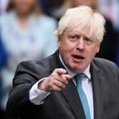 Boris Johnson delivers a farewell address before his official resignation at Downing Street on September 6