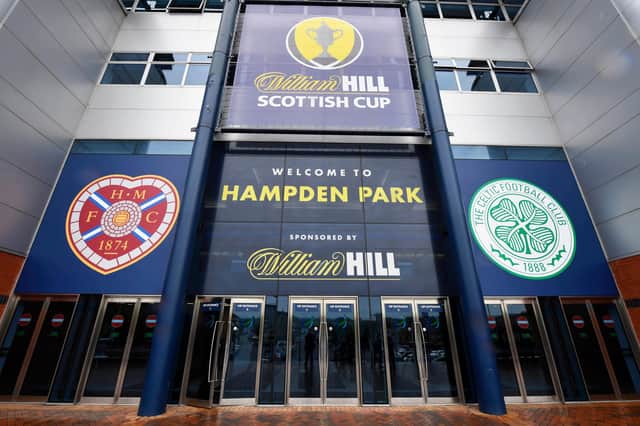 Hearts and Celtic are contesting the Scottish Cup final at Hampden Park.