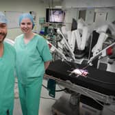 Nami Surgical co-founders Nico Fenu and Rebecca Cleary at Clydebank’s Golden Jubilee Hospital (Picture: Stewart Attwood)