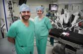 Nami Surgical co-founders Nico Fenu and Rebecca Cleary at Clydebank’s Golden Jubilee Hospital (Picture: Stewart Attwood)