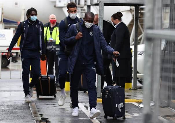 Glen Kamara on his way to Belgium for Rangers' Europa League opener against Standard Liege. (Photo by Alan Harvey / SNS Group)