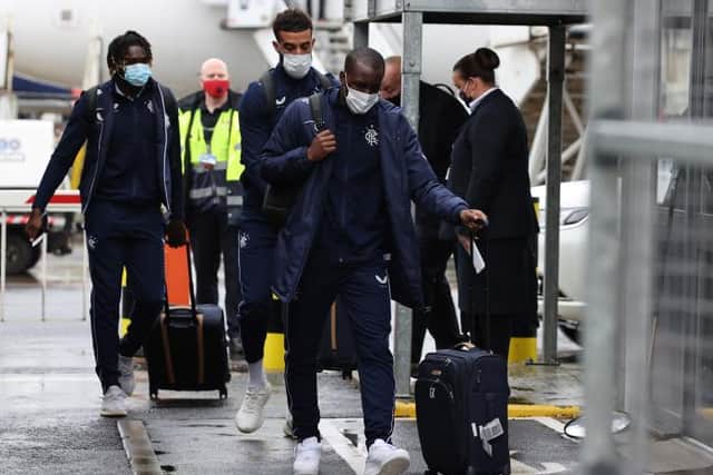 Glen Kamara on his way to Belgium for Rangers' Europa League opener against Standard Liege. (Photo by Alan Harvey / SNS Group)