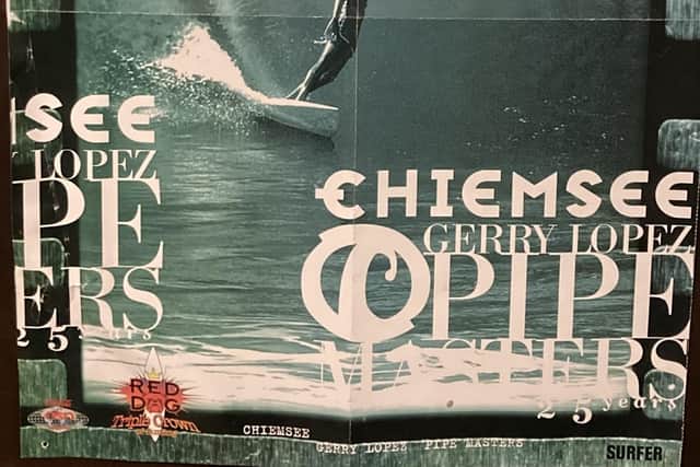 Poster advertising the 1995 Gerry Lopez Pipe Masters