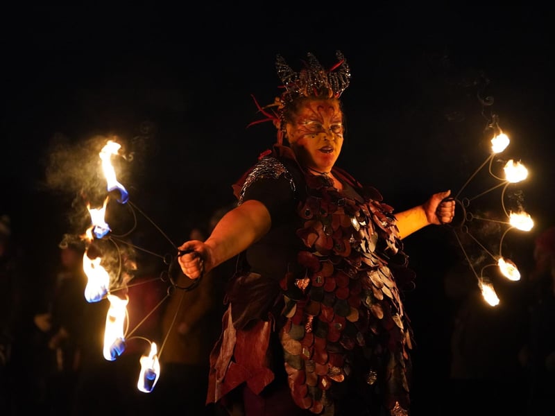 Performers during the Samhuinn Fire Festival in Holyrood Park. Photo: Andrew Milligan/PA Wire