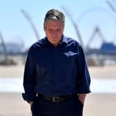 Labour Party leader Sir Keir Starmer during a walkabout on the Comedy Carpet on Blackpool Promenade. Picture: Anthony Devlin/Getty Images