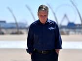 Labour Party leader Sir Keir Starmer during a walkabout on the Comedy Carpet on Blackpool Promenade. Picture: Anthony Devlin/Getty Images