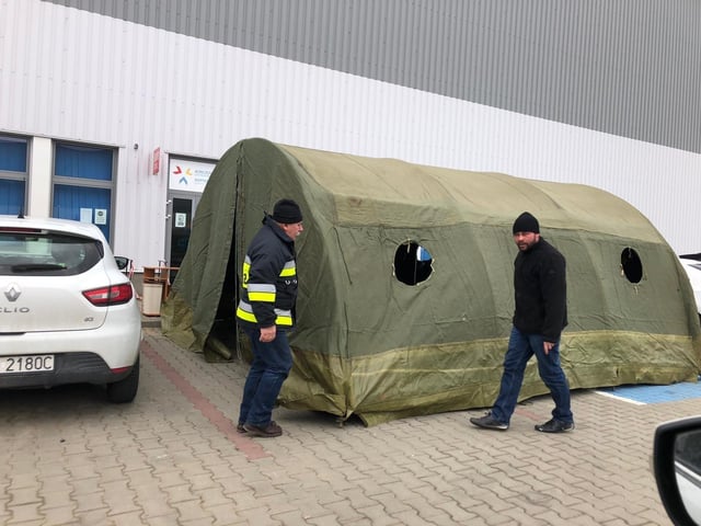 Members of Bridge to Unity, from Emsworth, delivering supplies to the border between Poland and Ukraine to help Ukrainian refugeesMarch 5/6, 2022