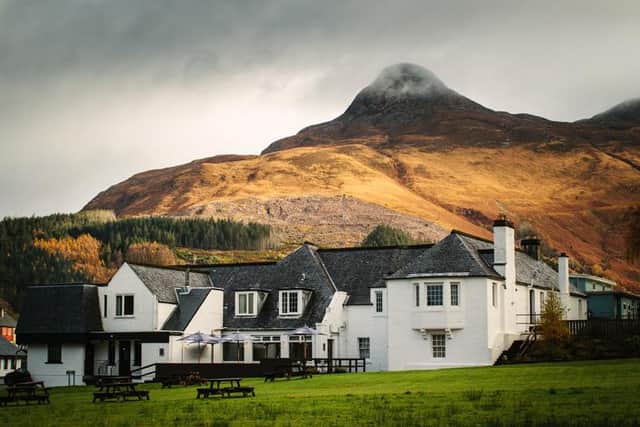 Glencoe Inn, Ballachulish. With interiors inspired by the surrounding rugged landscape, the 15-bedroom Inn takes in views across Loch Leven and the Pap of Glencoe.