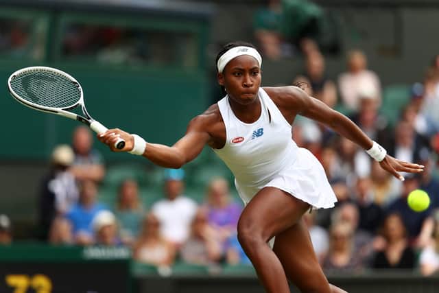 Coco Gauff was repeatedly attacked on her forehand by Angelique Kerber