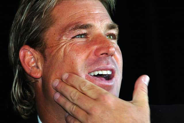 Spin bowler Shane Warne, the greatest wicket-taker in cricketing history, died on Friday. (PAUL CROCK/AFP via Getty Images)