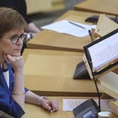 Scotland's First Minister Nicola Sturgeon during First Minster's Questions (FMQ's) in the debating chamber of the Scottish Parliament in Edinburgh.