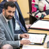 First Minister Humza Yousaf during First Minister's Questions (FMQs) in the main chamber of the Scottish Parliament in Edinburgh.