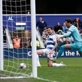 QPR's Lyndon Dykes stabs the ball home as QPR defeated Preston 1-0 at Loftus Road.