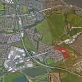 The project, on land east of Glennie Road, Newcraighall, highlighted, would see the construction of some 220 mixed-residential units.