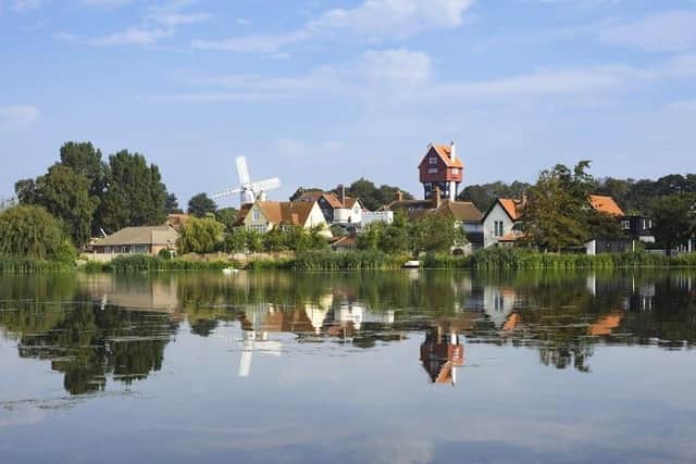 The House in the Clouds looking over Thorpeness Meare, in Suffolk. Picture: Historic England Archive/PA Wire
