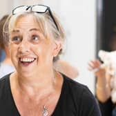 Irene Macdougall in rehearsals for The Steamie PIC: Dundee Rep