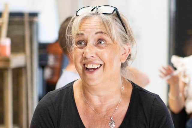 Irene Macdougall in rehearsals for The Steamie PIC: Dundee Rep