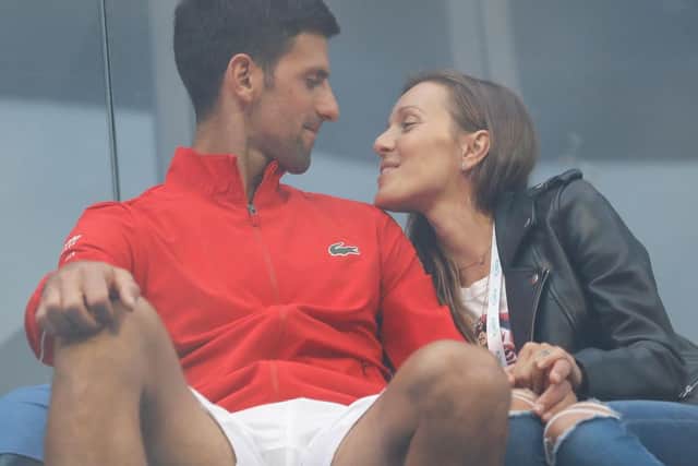Djokovic and his wife Jelena both tested positive for Covid-19 (Photo: Srdjan Stevanovic/Getty Images)