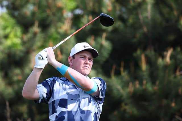 Bob MacIntye on his way to a three-under 69 in the opening round at Jack Nicklaus GC Korea in Incheon. Picture: Chung Sung-Jun/Getty Images.