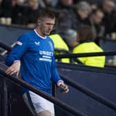 A defected John Lundstram after collecting his losers' medal from the Viaplay Cup final defeat to Celtic, an experience that drove the Rangers midfielder into the arms of his young child for comfort. (Photo by Craig Foy / SNS Group)