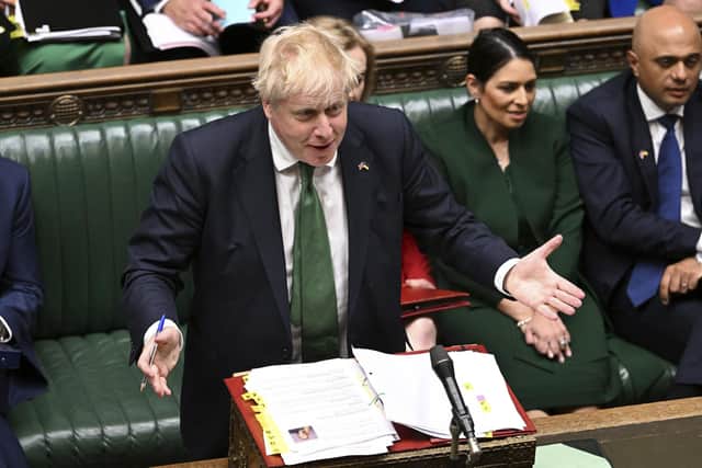 Prime Minister Boris Johnson speaks during Prime Minister's Questions in the House of Commons on Wednesday, June 8th. Photo: Jessica Taylor/UK Parliament via AP.