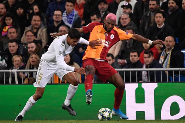 Dutch forward Ryan Babel in action for Galatasaray against Real Madrid in last season's Champions League.