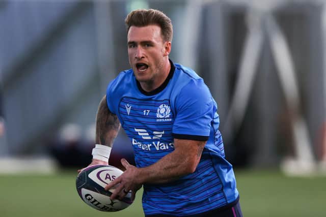 Stuart Hogg training with Scotland at Oriam this week. (Photo by Craig Williamson / SNS Group)