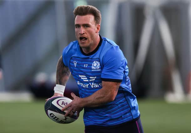 Stuart Hogg training with Scotland at Oriam this week. (Photo by Craig Williamson / SNS Group)