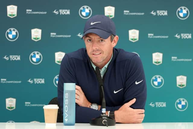 Rory McIlroy during a press conference ahead of the BMW PGA Championship at Wentworth. Picture: Warren Little/Getty Images.