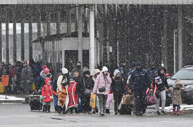 Many Ukrainian refugees have been given help and shelter, but human traffickers have also sought to exploit their situation (Picture: Daniel Mihailescu/AFP via Getty Images)