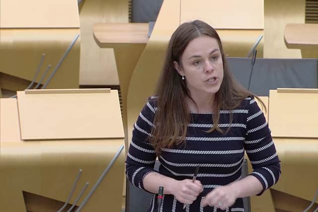 Kate Forbes said she was "monitoring progress closely". Picture: Scottish Parliament TV