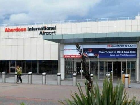 The collision happened at Aberdeen Airport at 6pm on Tuesday.