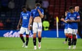 Rangers players at full time after the Champions League defeat to Dynamo Kyiv at Hampden Park. (Photo by Alan Harvey / SNS Group)