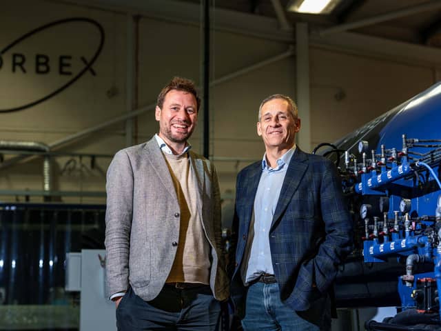 Phillip Chambers, CEO, Orbex and Miguel Belló Mora, executive chair, Orbex. Picture by Abermedia