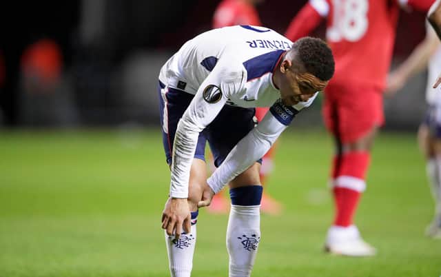 James Tavernier sustained the injury in the 4-3 win against Antwerp in Belgium