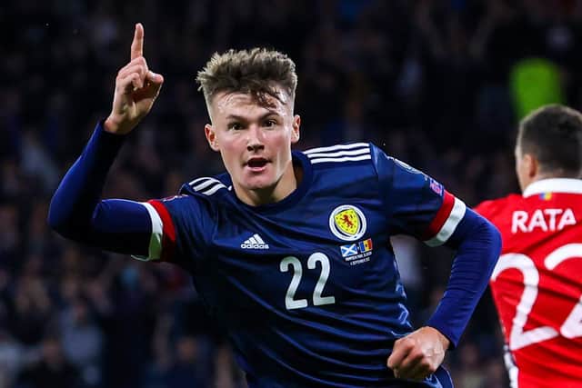 Nathan Patterson celebrates after setting up Scotland's goal in the 1-0 over Moldova last month (Photo by Alan Harvey / SNS Group)