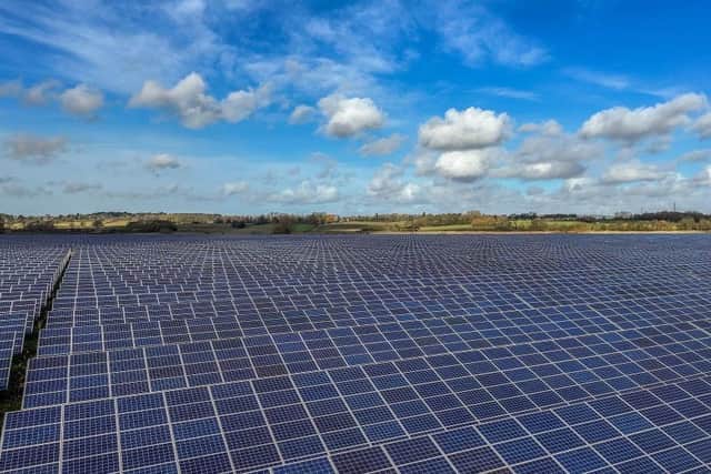 Photovoltaic solar panels are popping up across the land (Photo by Christopher Furlong/Getty Images)