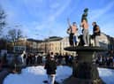 Ice hockey fans celebrate in Helsinki, after Finland's team won the Winter Olympic Games gold medal last year (Picture: Antti Aimo-Koivisto/Lehtikuva/AFP via Getty Images)