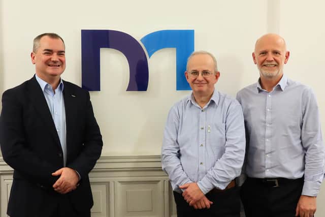 Wallace Whittle MD Allan McGill with Davie + McCulloch directors Ian Oxburgh and Keith MacDougall.
