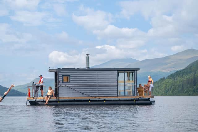 UK's first cruising sauna is unveiled with a splash at Taymouth Marina