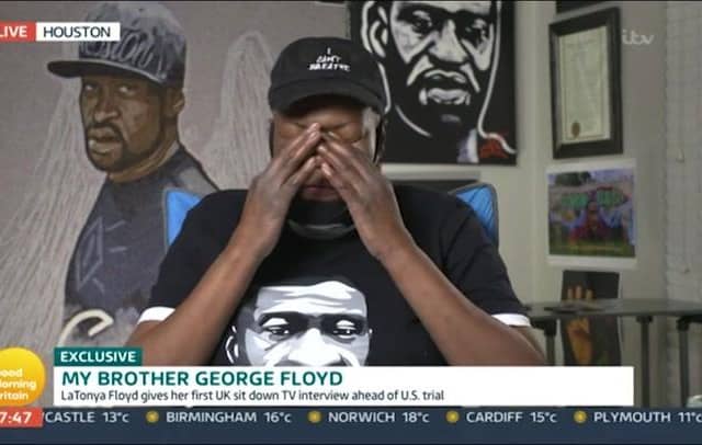LaTonya Floyd talked about he death of her brother during an interview with Good Morning Britain (ITV)
