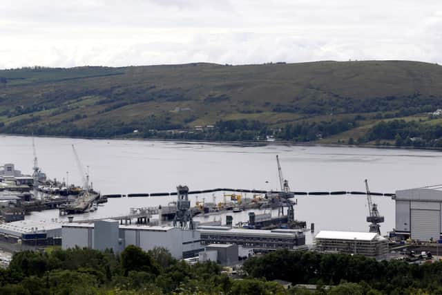 Faslane nuclear submarine base near Helensburgh. Picture: Russell Cheyne/Getty
