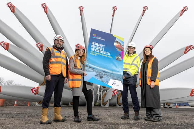 Fraser Houston, head of sales at Peel Ports; Emma Harrick, head of energy transition and supply chain at Scottish Renewables; Jamie Maxton, head of external relations at SSE Renewables; and Sophie Pacitti, supply chain officer at Scottish Renewables. Picture: Robert Perry