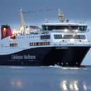 The Glen Sannox ferry journeys from Brodick on Isle of Arran to Troon on its first official day in service in January this year.