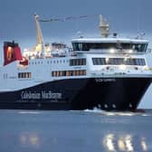 The Glen Sannox ferry journeys from Brodick on Isle of Arran to Troon on its first official day in service in January this year.