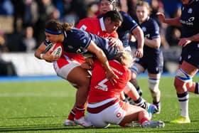 Scotland's Emma Wassell during the Women's Six Nations match at Cardiff Arms Park, Cardiff. Picture date: Saturday March 23, 2024.