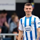 Kilmarnock's Dan Armstrong in action during a Premier Sports Cup tie between East Kilbride and Kilmarnock at K-Park, on July 10, 2021  (Photo by Mark Scates / SNS Group)